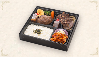 ハンバーグ＆和牛カットステーキ弁当