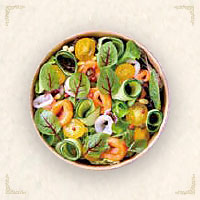 スモークサーモンと海の幸のサラダ